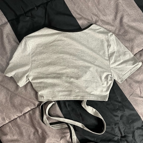 SHEIN front wrap crop top - Picture 2 of 2